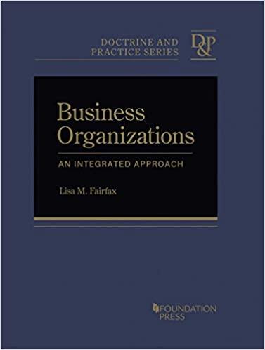 Fairfax&rsquo;s Business Organizations An Integrated Approach (Doctrine and Practice Series)