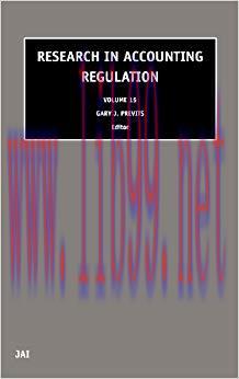 (PDF)Research in Accounting Regulation (ISSN Book 15) 1st Edition