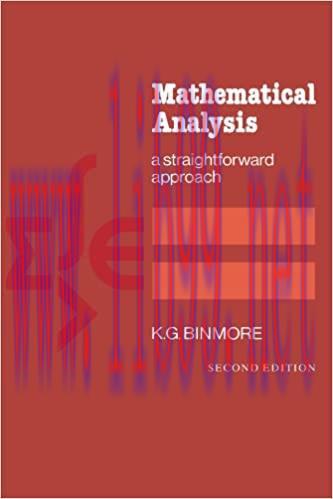 (PDF)Mathematical Analysis: A Straightforward Approach, 2nd Edition