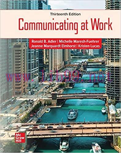 [PDF]ISE EBook Communicating at Work 13th Edition [Ronald B. Adler]