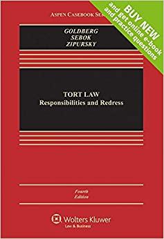 (PDF)Tort Law Responsibilities and Redress [Connected Casebook] (Aspen Casebook)