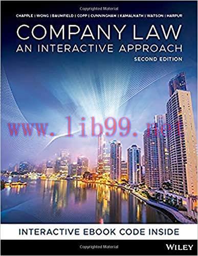 (PDF)Company Law: An Interactive Approach 2nd Edition by Ellie Chapple