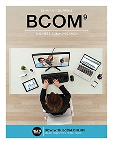 BCOM 9th edition [Carol M. Lehman]