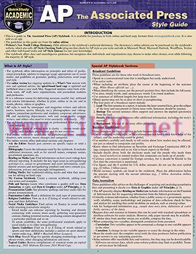 [FOX-Ebook]AP - Associated Press Style Guide: a QuickStudy Laminated Reference