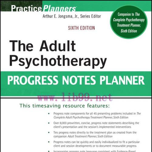 [AME]The Adult Psychotherapy Progress Notes Planner, 6th edition (Original PDF)
