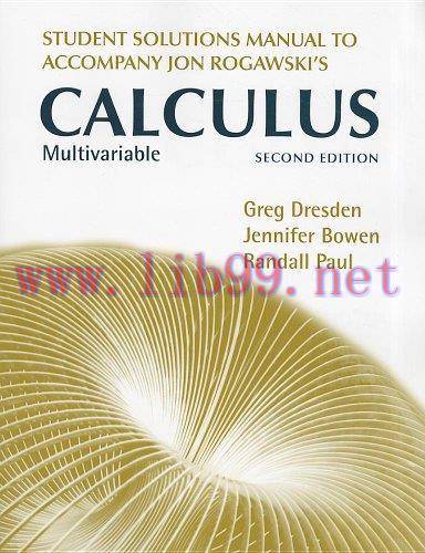 [FOX-Ebook]Student's Solutions Manual for Multivariable Calculus: Early and Late Transcendental...