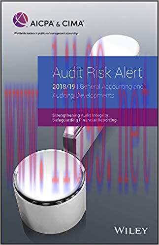 (PDF)Audit Risk Alert: General Accounting and Auditing Developments 2018/19 (AICPA) 1st Edition