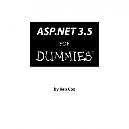 ASP.NET 3.5 For Dummies