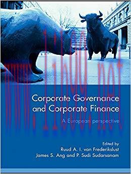 (PDF)Corporate Governance and Corporate Finance: A European Perspective 1st Edition