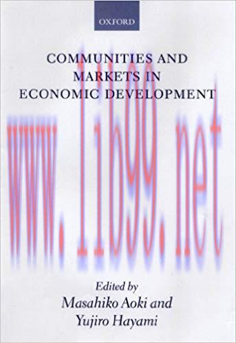 (PDF)Communities and Markets in Economic Development 1st Edition