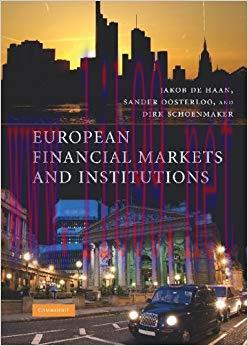 (PDF)European Financial Markets and Institutions 1st Edition