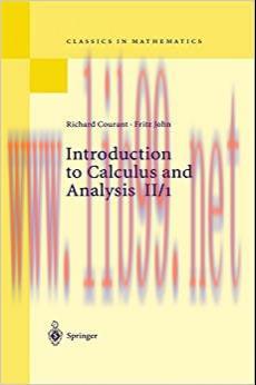 (PDF)Introduction to Calculus and Analysis, Vol. II/1 (Classics in Mathematics)
