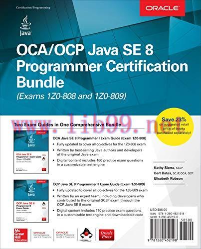 [FOX-Ebook]OCA/OCP Java SE 8 Programmer Certification Bundle (Exams 1Z0-808 and 1Z0-809)