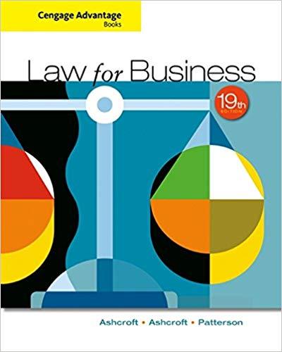 (Solution Manual)Law for Business 19th Edition by John D. Ashcroft .zip