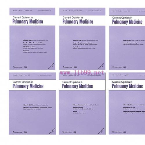 [AME]Current Opinion in Pulmonary Medicine 2023 Full Archives (True PDF)
