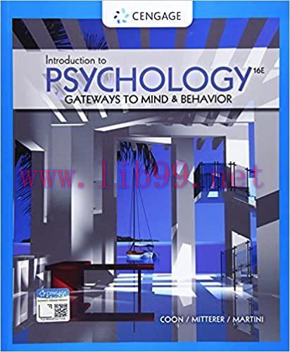 [PDF]Introduction to Psychology: Gateways to Mind and Behavior (MindTap Course List) 16th Editi...