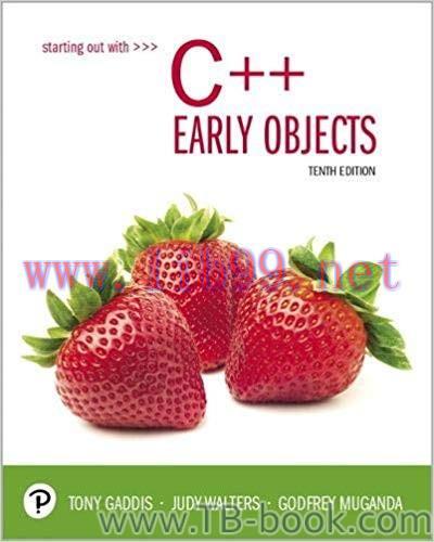 (PDF)Starting Out with C++: Early Objects 10th Edition by Tony Gaddis