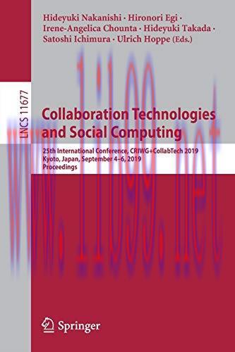 [FOX-Ebook]Collaboration Technologies and Social Computing: 25th International Conference