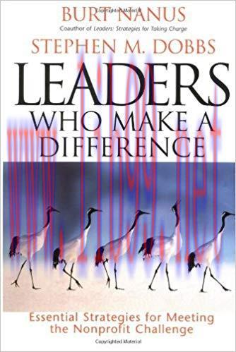 (PDF)Leaders Who Make a Difference: Essential Strategies for Meeting the Nonprofit Challenge (J...