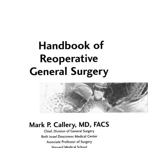 Handbook of Reoperative General Surgery