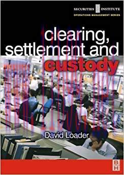 (PDF)Clearing, Settlement and Custody (Operations Management Series (Securities Institute).) 1s...