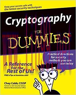 Cryptography For Dummies 1st Edition,