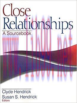 Close Relationships: A Sourcebook 1st Edition,