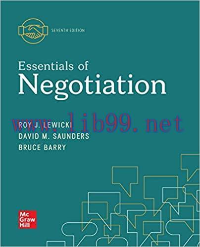 [PDF]ISE EBook Essentials of Negotiation 7E [Roy J. Lewicki]