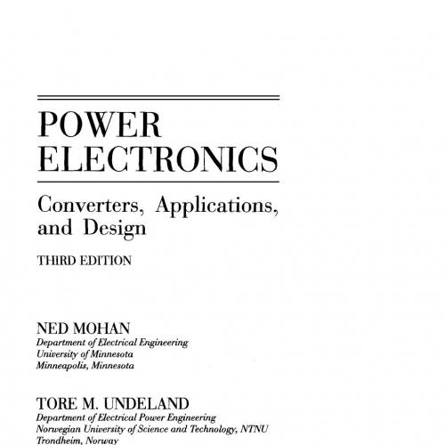 Power Electronics_ Converters, Applications, and Design 3rd Edition Ned Mohan