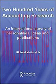 (PDF)Two Hundred Years of Accounting Research (Routledge New Works in Accounting History Book 8...