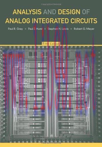 [FOX-Ebook]Analysis and Design of Analog Integrated Circuits, 5th Edition