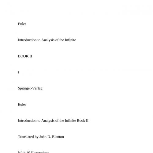 Introduction to Analysis of the Infinite Book II