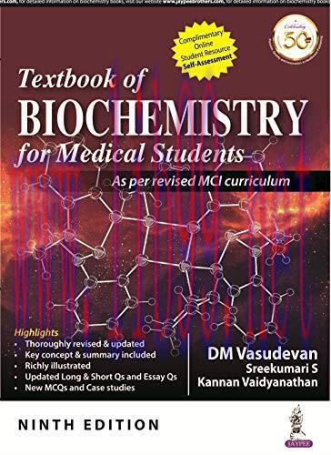 [AME]Textbook Of Biochemistry For Medical Students, 9th Edition (AZW3 + EPUB)