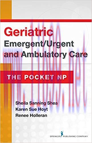(PDF)Geriatric Emergent/Urgent and Ambulatory Care: The Pocket NP 1st Edition