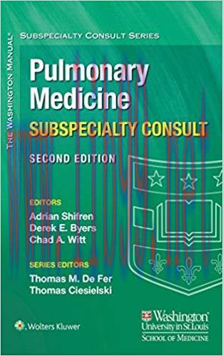 (PDF)The Washington Manual Pulmonary Medicine Subspecialty Consult (The Washington Manual&reg; Subs...