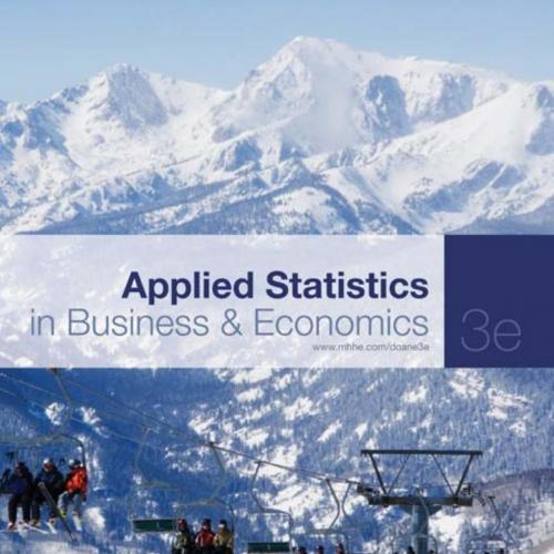 Applied Statistics in Business and Economics 3rd Edition