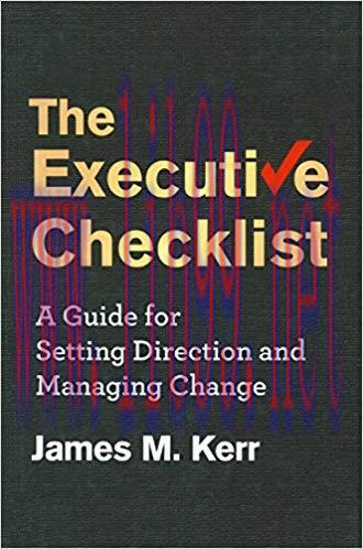 (PDF)The Executive Checklist: A Guide for Setting Direction and Managing Change 2014 Edition