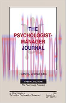 (PDF)The Psychologist-Manager Journal: Volume 3, Number 1 1st Edition