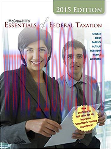 (PDF)McGraw-Hill&rsquo;s Essentials of Federal Taxation, 2015 Edition 6th Edition