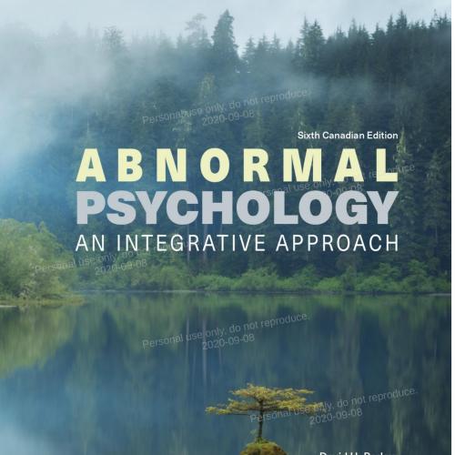 3N3-EBKABNORMAL PSYCHOLOGY 6CE 6th By Barlow, Hofmann 120Yuan
