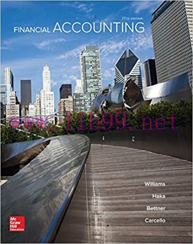 Financial Accounting 17th Edition by Jan Williams 课本