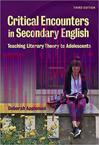 [PDF]Critical Encounters in Secondary English Teaching Literary Theory 3rd Edition