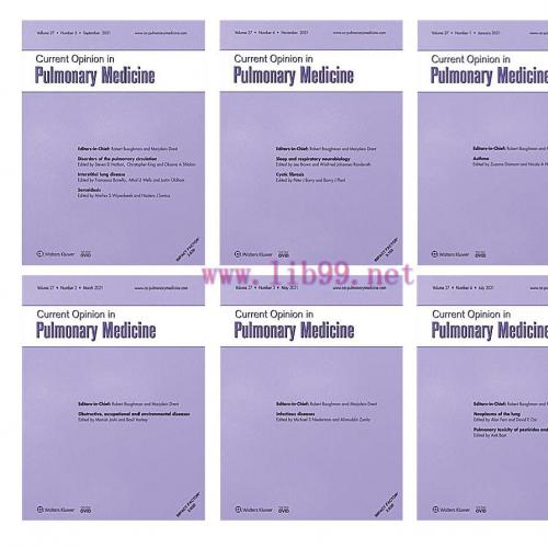 [AME]Current Opinion in Pulmonary Medicine 2021 Full Archives (True PDF)