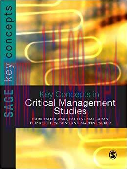 (PDF)Key Concepts in Critical Management Studies (SAGE Key Concepts series) 1st Edition
