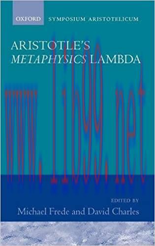 (PDF)Aristotle&rsquo;s Metaphysics Book Lambda: Symposium Aristotelicum (Symposia Aristotelica)