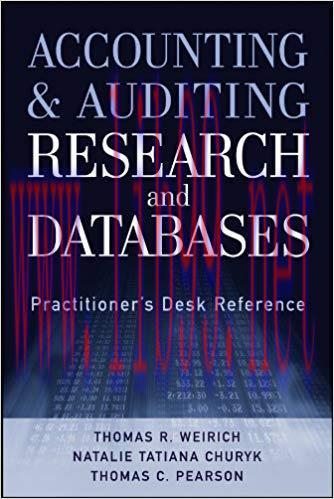 (PDF)Accounting and Auditing Research and Databases: Practitioner&rsquo;s Desk Reference 1st Edition