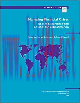 (PDF)Managing Financial Crises: Recent Experience and Lessons for Latin America (Occasional Pap...
