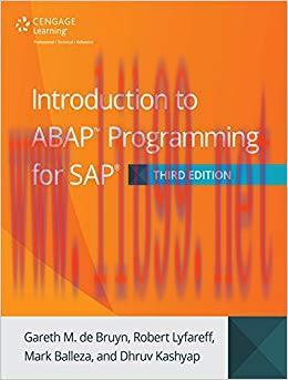 (PDF)Introduction to ABAP Programming for SAP, Third Edition 3rd Edition