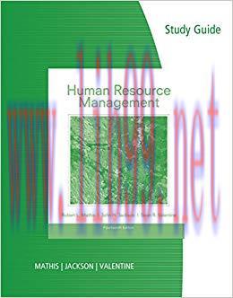 (PDF)Study Guide for Mathis/Jackson/Valentine’s Human Resource Management, 14th 14th Edition