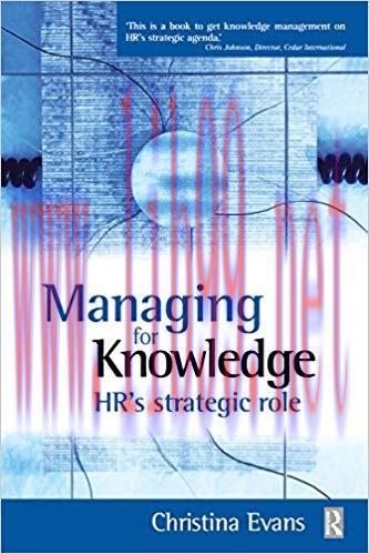(PDF)Managing for Knowledge &ndash; HR&rsquo;s Strategic Role 1st Edition